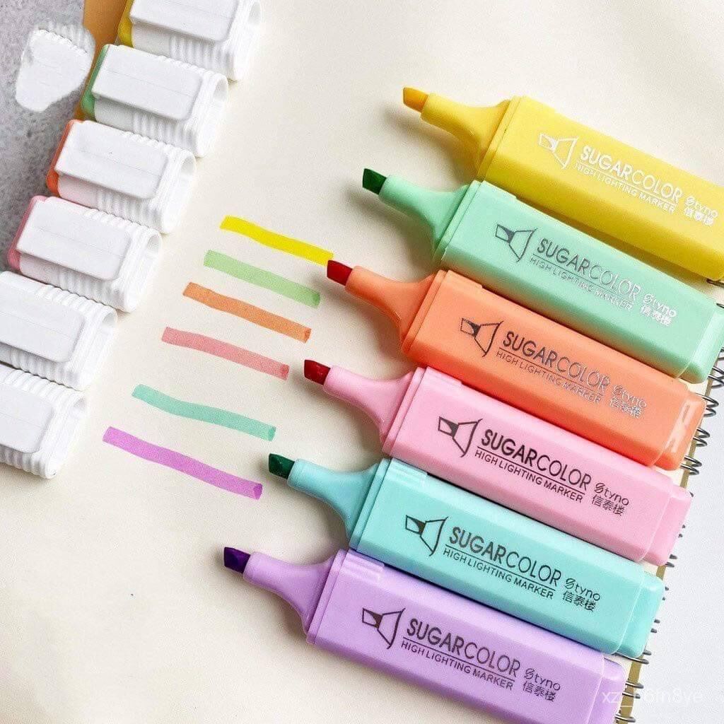 6 Colors Set Sugar Highlighter |School Supplies| Coloring