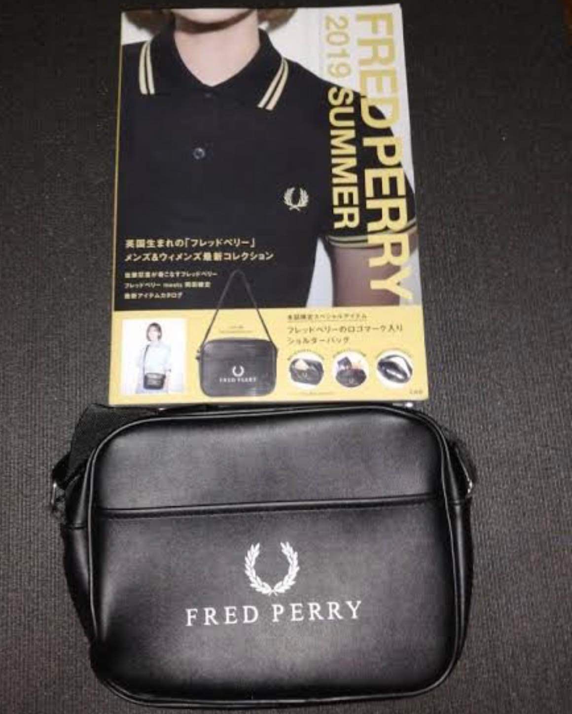 Fred Perry Classic Shoulder Bag - Navy-Ecru635 for Men