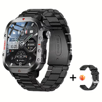 LAXASFIT 2025 New LED Men Outdoor Flashlight Smart Watch HD Screen Bluetooth Talk Smart Watch Health Monitoring Sports Watch