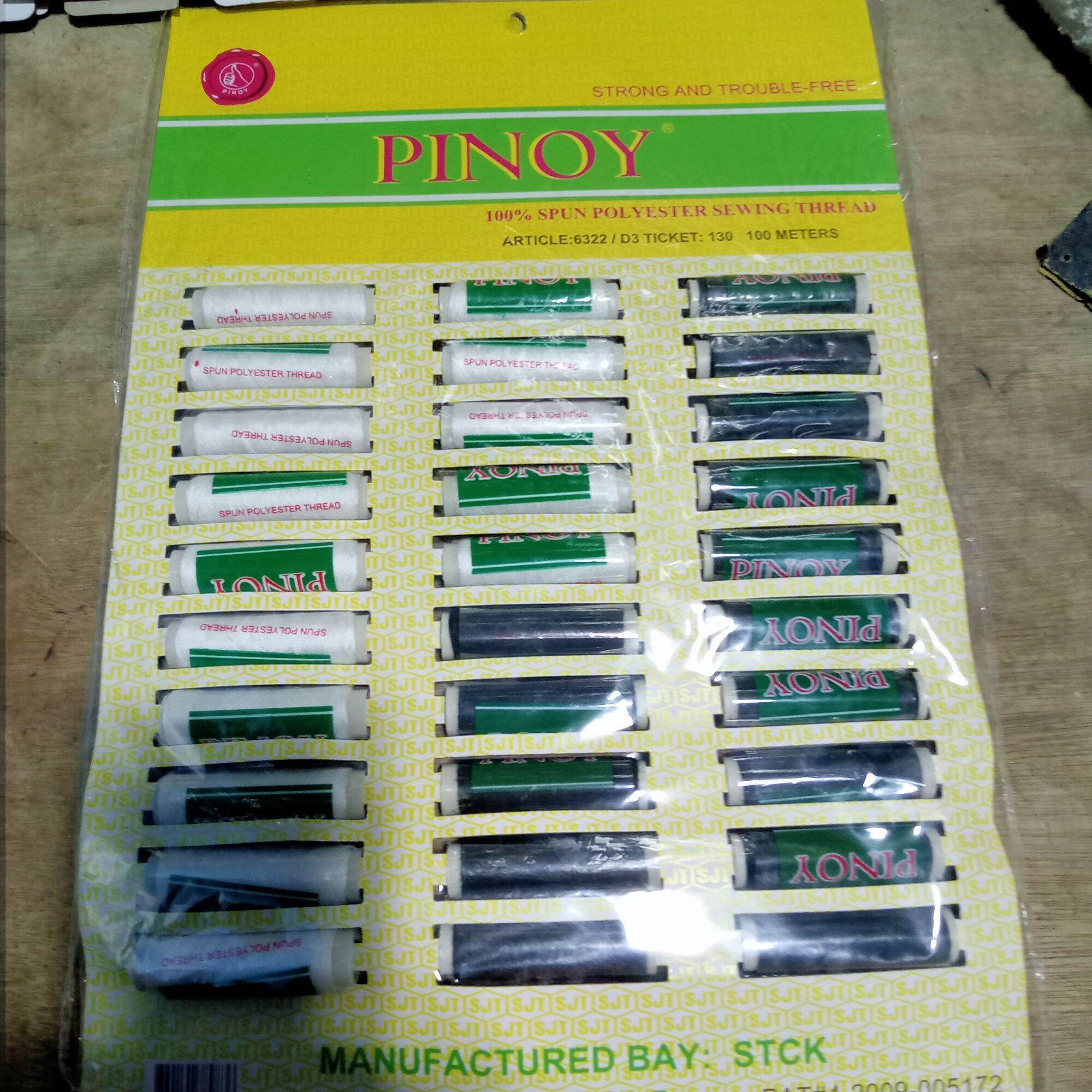 SINULID  PINOY THREAD 1 pad/ 30 pcs  ASSORTED /BLACK & WHITE / BLACK /WHITE COLORS AVAILABLE. 