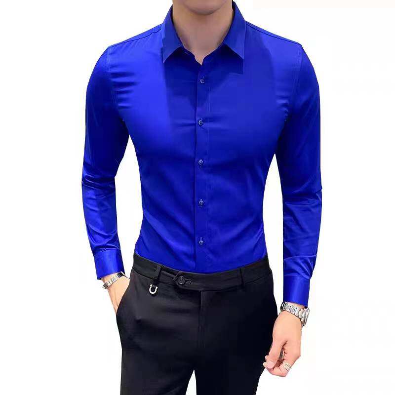 Long sleeve polo store royal blue