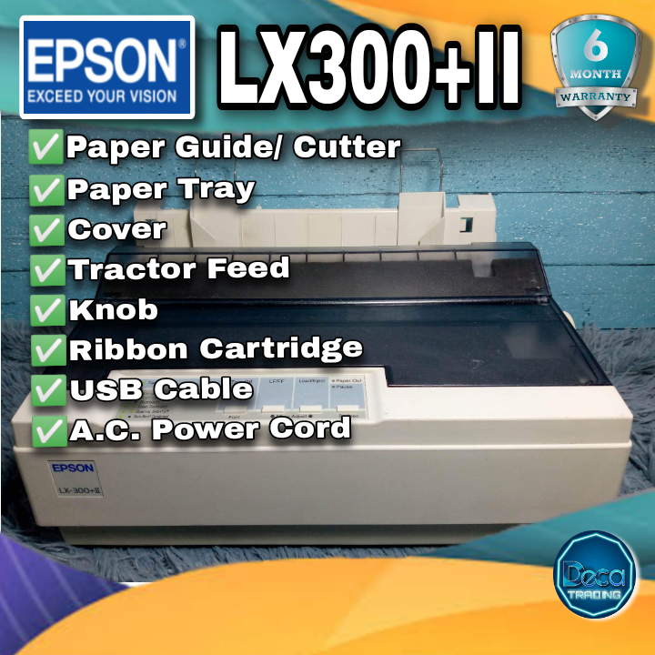 EPSON LX300+II DOT MATRIX PRINTER COMPLETE SET | Lazada PH