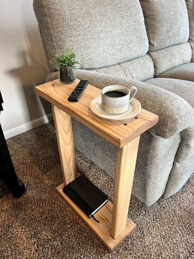 Narrow Side Table Slim End Table