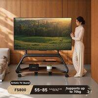 Brateck | Adjustable Rolling TV Stand 37-86 inches