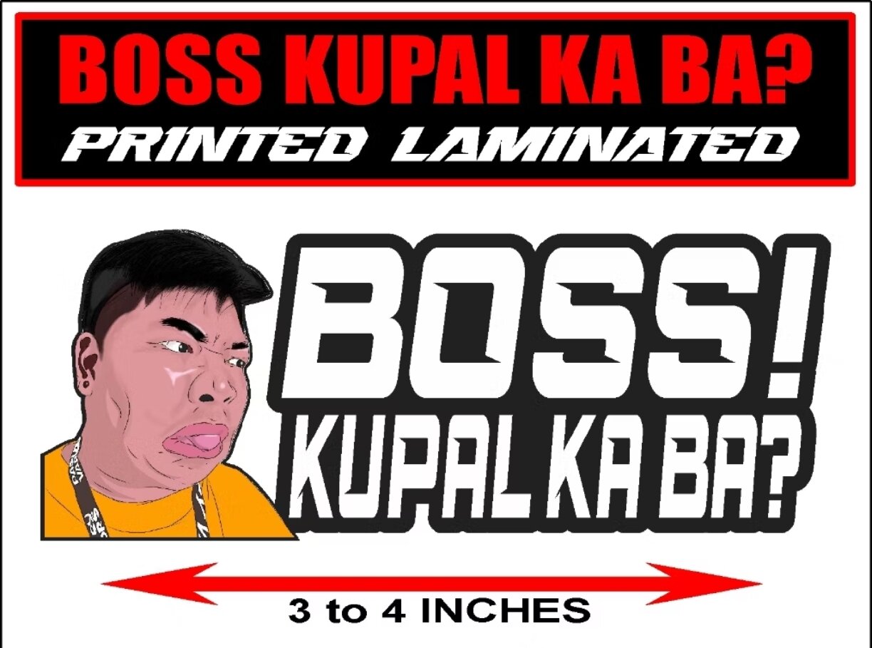 自動車 KUPAL KA BA BOSS Kupal Ka Ba Boss Sticker: Waterproof, 2X5 Inches, Fully Laminated