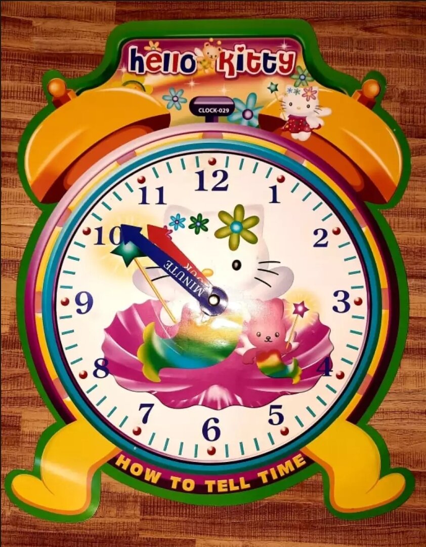 Paper Toy Clock For Kids ( Random Designs ). 