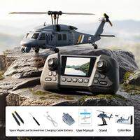 DUTRIEUX | 4DRC L2 Apache Military Remote Control Helicopter 6 Axis Gyro Single Rotor 8K Aerial Optical Flow With Screen Remote Boys Gift