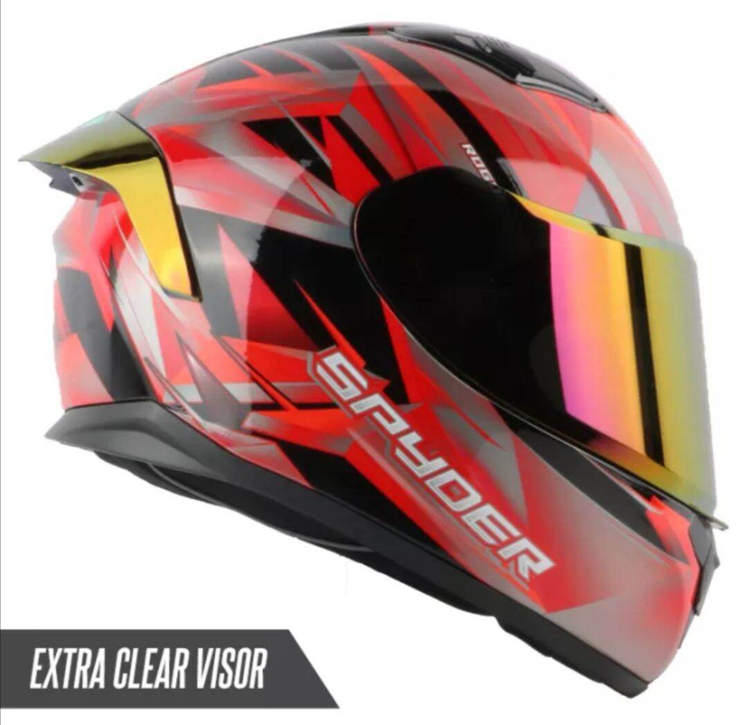 spyder helmet full face dual visor