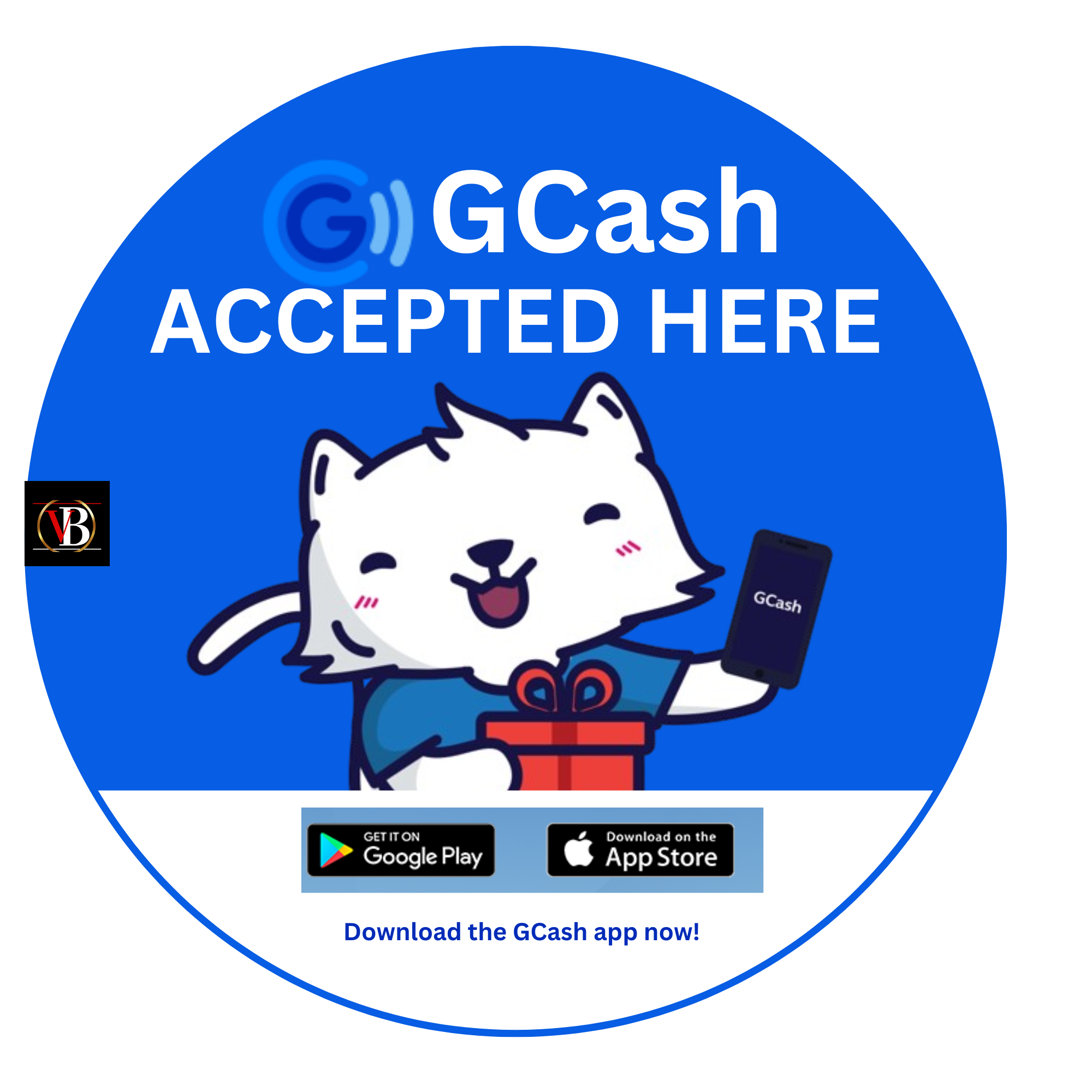 Gcash Accepted here Vynil sticker waterproof 8 diamer,gcash cash in ...