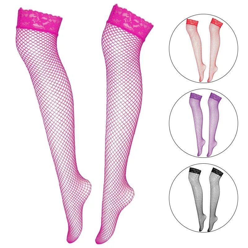 OEUVR Sexy Lace Rose Flower Mesh Women Pantyhose Stockings Tights Net  Stocking