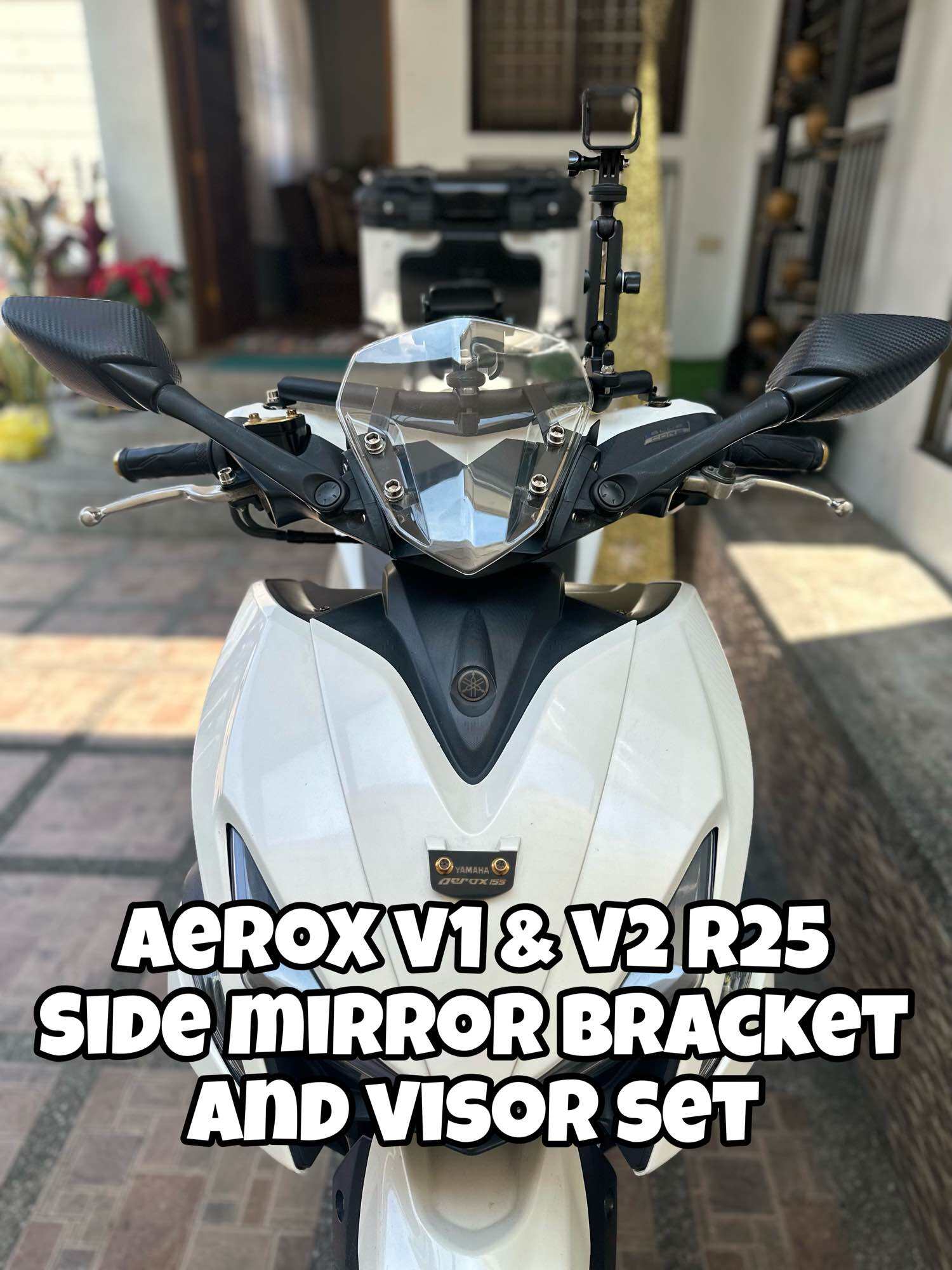 AEROX V1 V2 R25 Bracket with side mirror set