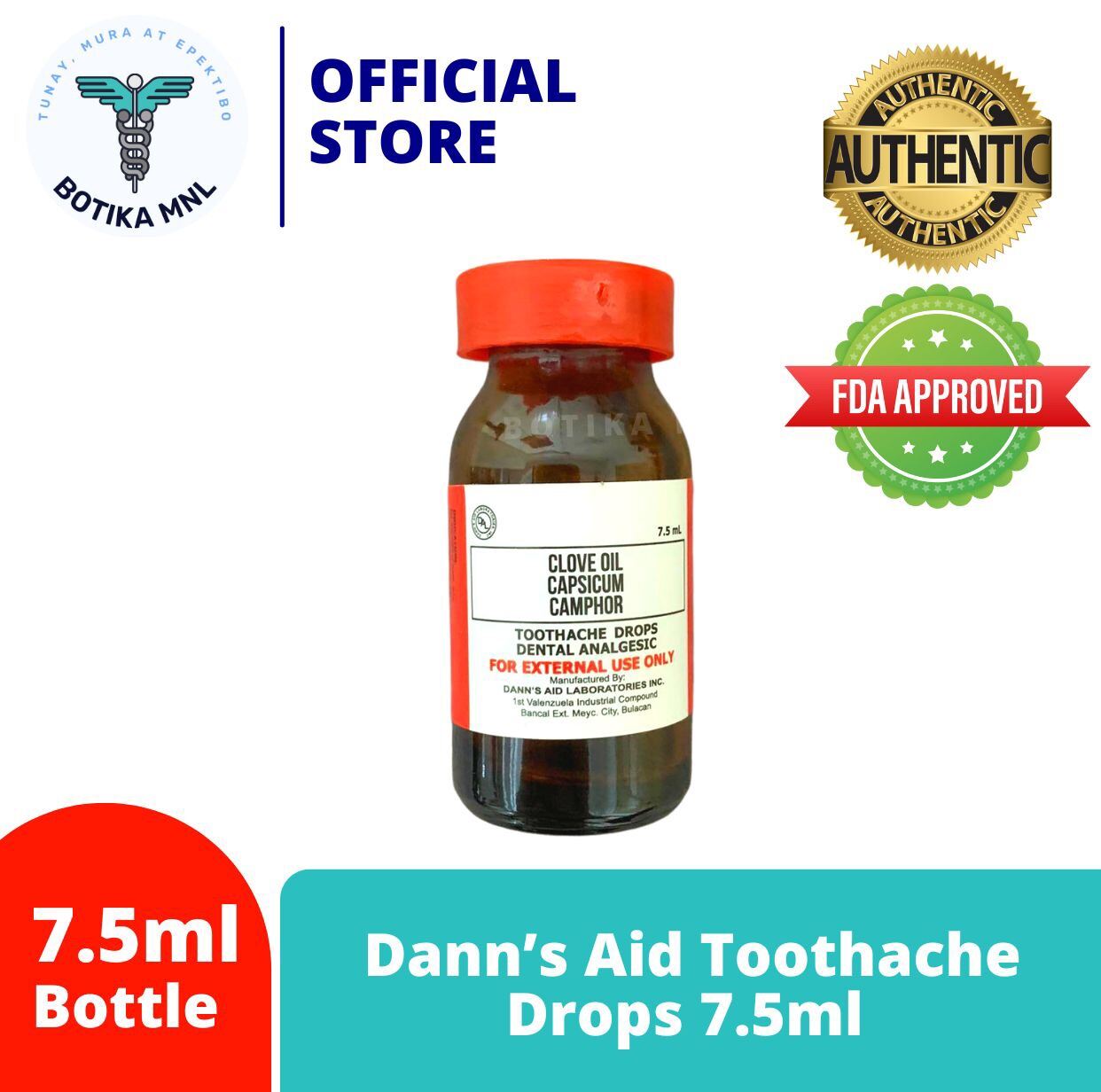 Toothache Drops Dental Analgesic Eugenol DANN’S AID 7.5ml Lazada PH