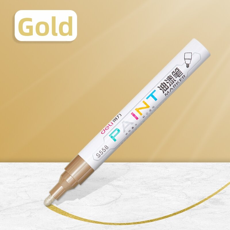 deli | Industrial Waterproof Grease-resistant Large Tip Marker Pen