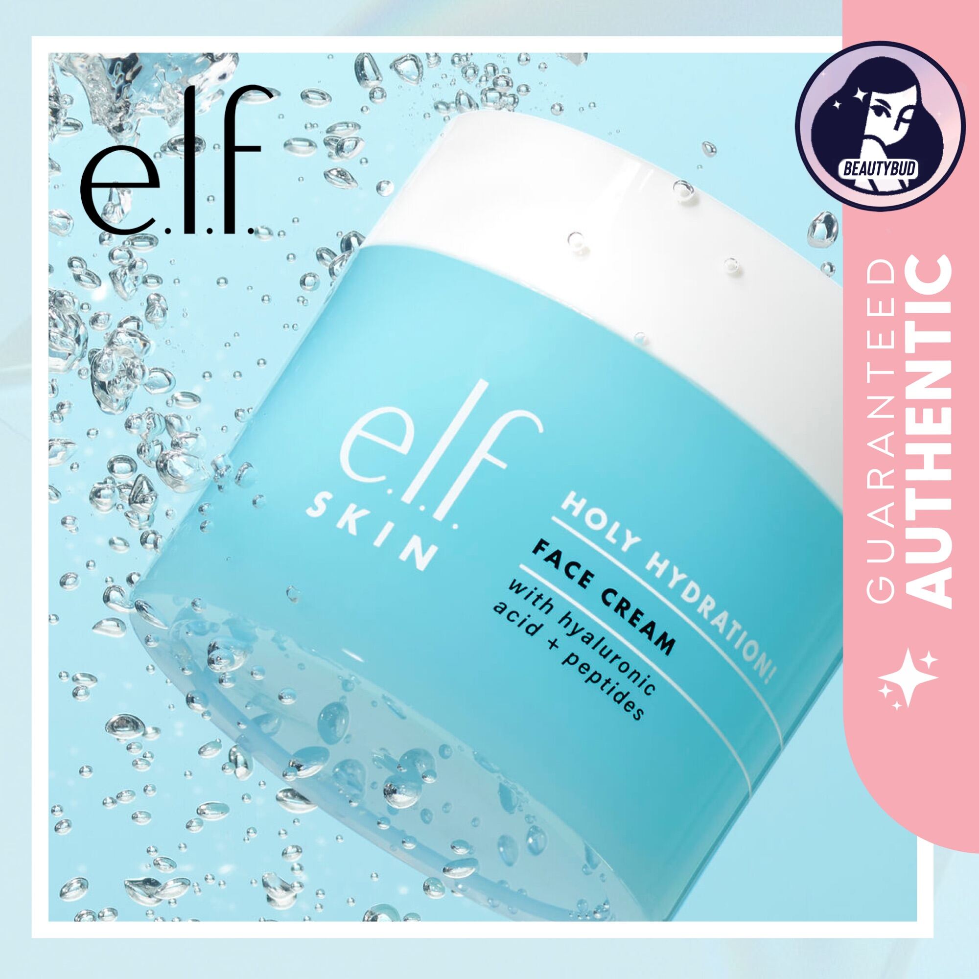 🇺🇸 ELF HOLY HYDRATION! FACE CREAM with Hyaluronic acid + Peptides