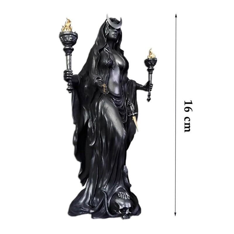 Hekate Niktipolos The Witch of The Night Witch of The Night Figurine Dark Goddess Hecate Altar Sculpture Pagan Home Decor
