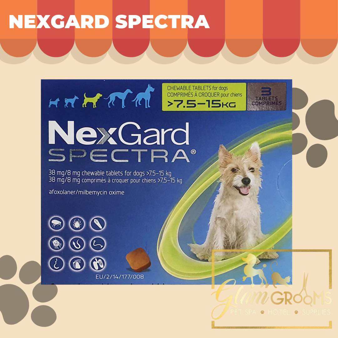 NexGard Spectra 7.5 - 15kg 1 tablet for INTERNAL AND EXTERNAL