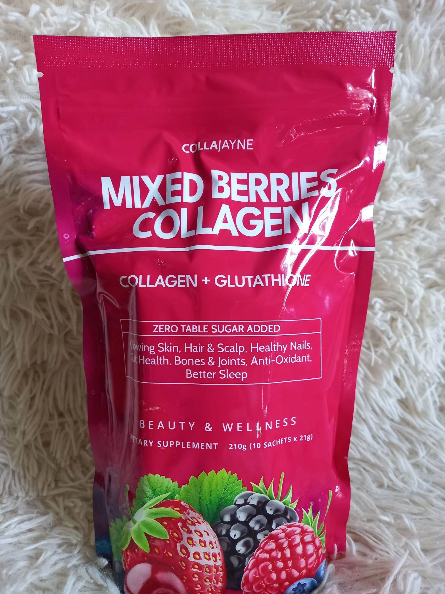 Mixed Berries Collagen, Collagen plus Glutathione juice drinks by