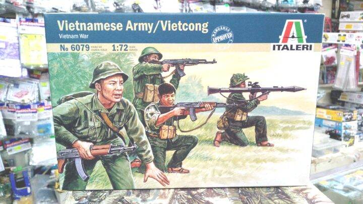 Figurines Italeri 1/72 Armée Vietnamienne/Vietcong - 50 Figurines, 15 Poses, Guerre Du Vietnam