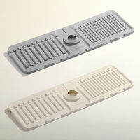 youqin | Foldable Silicone Drain Mat for Kitchen Sink Anti Splash Design Narrow Edge Dish Drying Pad Heat Resistant Water Absorption Pad for Handwashing and Dishwashing
