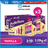Pediasure Plus 3+ Vanilla 2.22kg for Kids Above 3 Years Old Bundle of 3