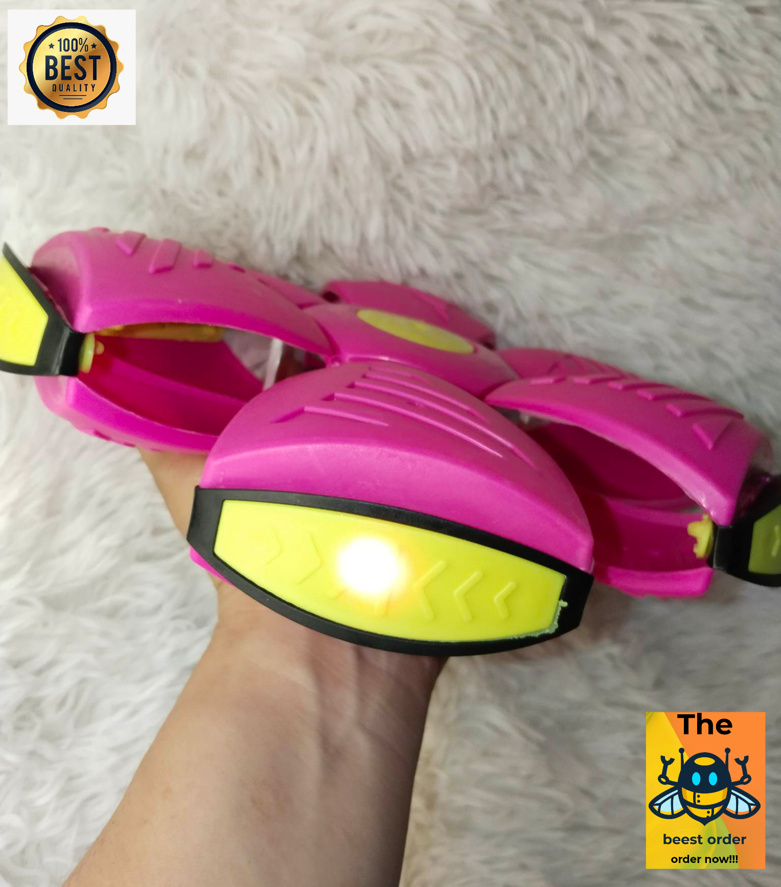 magic frisbee ball with lights disk ball with led light THROWING FLAT DISK BALL. 